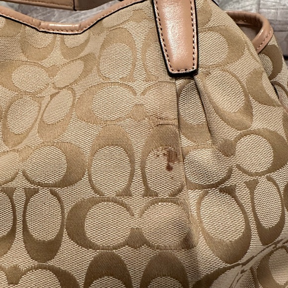 Coach Tan and Pink Women's Bag - Picture 8 of 14